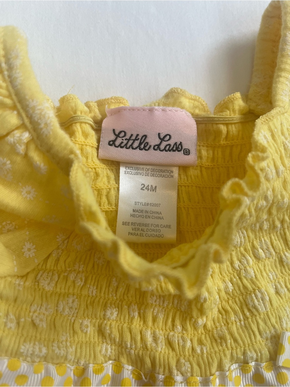 Little Lass Yellow Smocked Top and Jeggings Size 24 Months - Picture 3 of 8